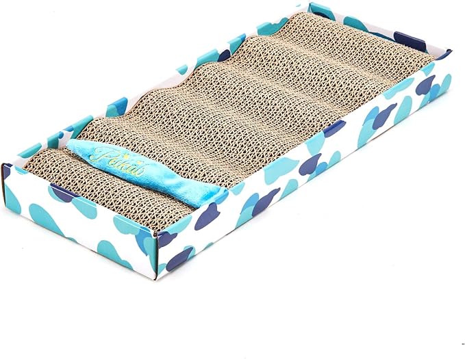 PEEKAB Cat Scratcher Cardboard Reversible Cat cat Scratch Pad Kitty Corrugated by PEEKAB