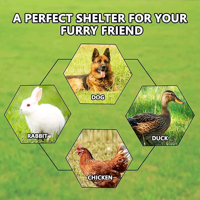 HITTITE Extra Large Outdoor Dog Kennel, Anti-Rust Dog Kennel Outside - Image 7