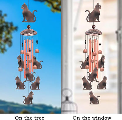 Outdoor Cat Wind Chimes, Gifts for Mom & Grandma & Family, Music Wind Catcher - Image 6