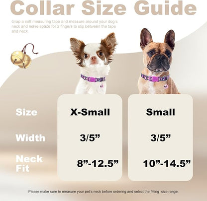 Floral Small Dog Collar with Bell - Image 4