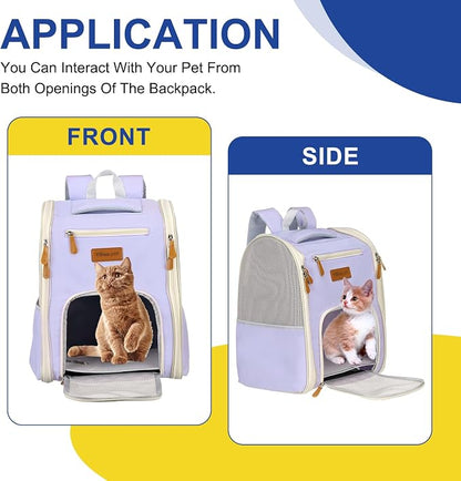 Pet Backpack Carrier, Portable and Ventilated, Oxford Cloth, Dogs Cats and - Image 5