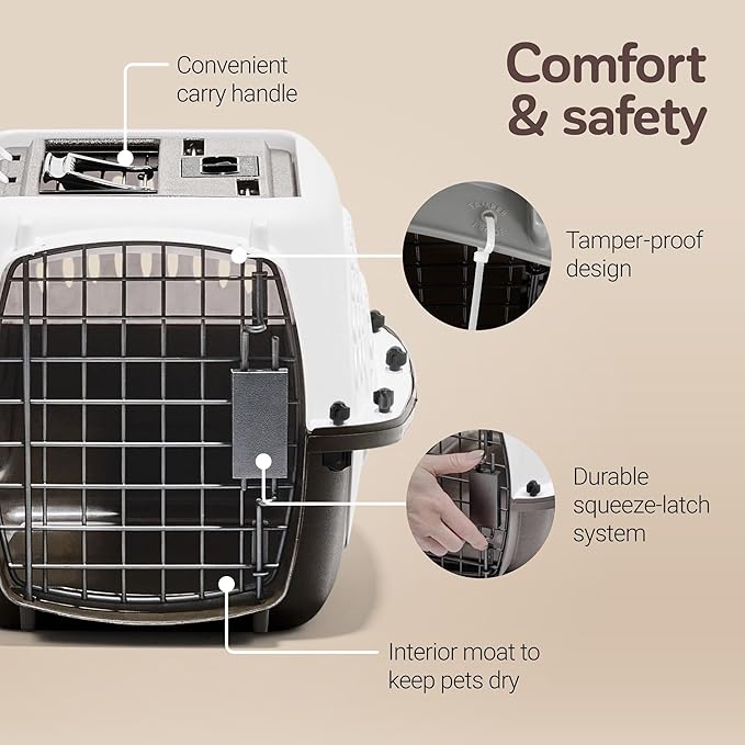 Petmate Dog Crates for Small Dogs & Cat Carriers, Two-Door Plastic Pet Kennel - Image 4