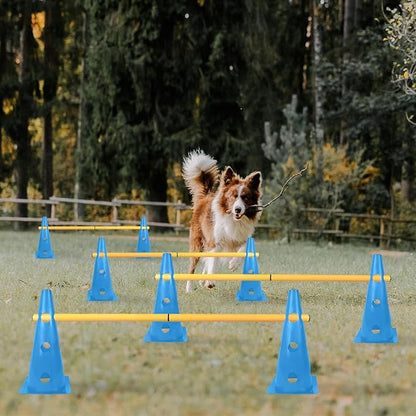 TNZMART Dog Agility Hurdle Cones Pet Jump Training Set Dog Agility Course - Image 7