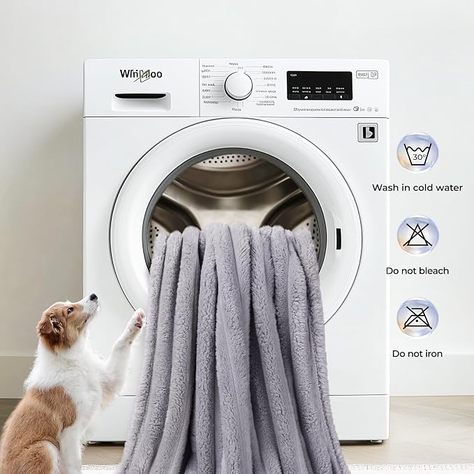 LINENLUX 1 Pack 3 Soft Fleece Dog Blanket - Image 5