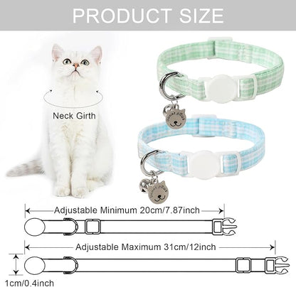 Lionet Paws 2pcs Pack Cotton Cat Collar, Breakaway Buckle - Image 5