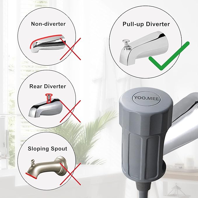 Pets Shower Attachment, Quick Connect on Tub Spout w/Front Diverter, Portable - Image 2