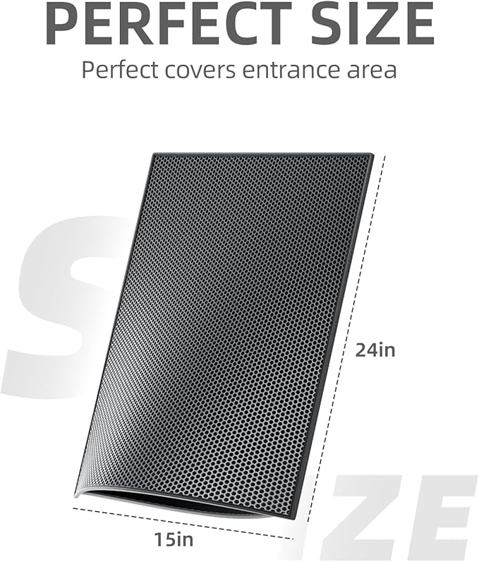 ESTHELLO Cat Litter Mat, Cat Litter Trapping Mat, Honeycomb Double Layer Design - Image 2
