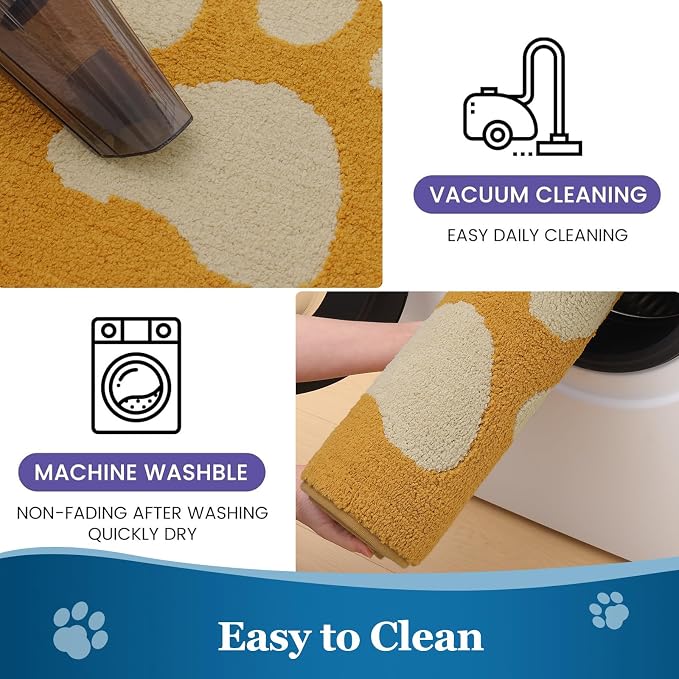 Buganda Dog Door Mat for Muddy Paws, Absorbent Dirt Trapper Washable Indoor - Image 7