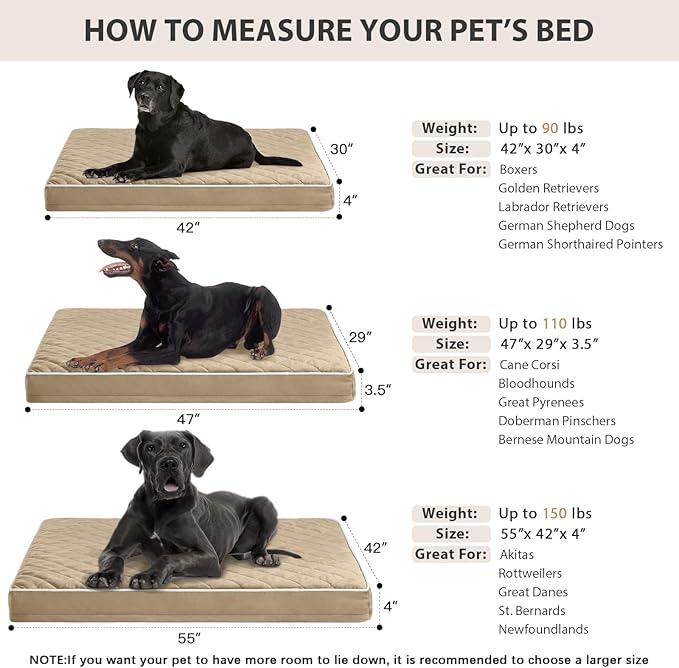 WNPETHOME Orthopedic Big Dog Beds Large Sized Dog, Waterproof Extra Large Dogs - Image 5