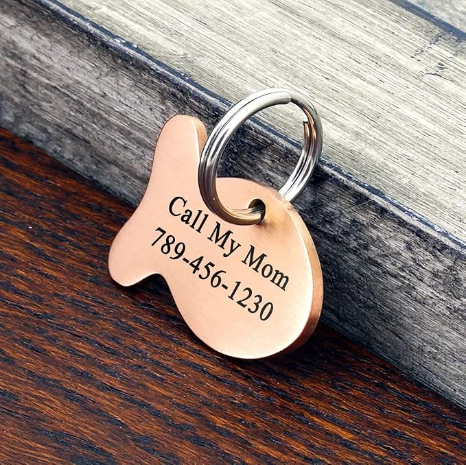 Ultra Joys Cat ID Tag Personalized Pet Tags, Durable Stainless Steel Small Pet - Image 3