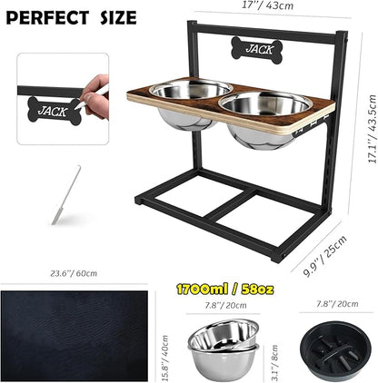 Elevated Dog Bowls with Slow Feeder - Image 3