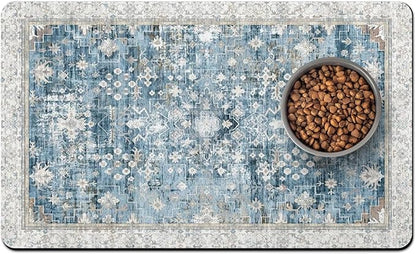Pet Food Mats for Floor, Absorbent Dog Mat for Food and Water Dispenser Mat by Unknown