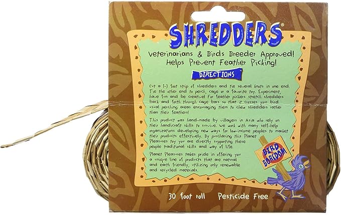 Planet Pleasures Shredders Straight Natural Bird Toy - Image 3
