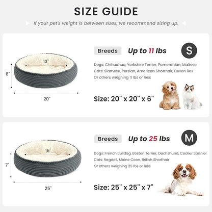 Love's cabin Round Donut Cat and Dog Cushion Bed, 25in Pet Bed - Image 4