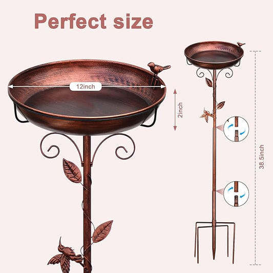 Metal Bird Bath for Outside - Image 2