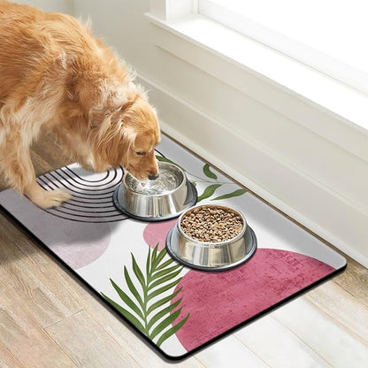 Dog Food Mats for Floors, Absorbent Dog Bowl Mat for Food and Water Dispenser - Image 2