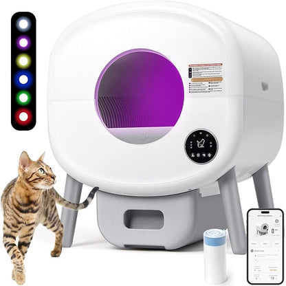 Self Cleaning Cat Litter Box: Extra Large Automatic Litter Box by Fsitego