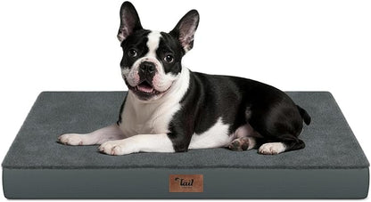 Plush Orthopedic Dog Bed for Medium Dogs & Puppies, Waterproof Dog Beds 29x18 by TailStories