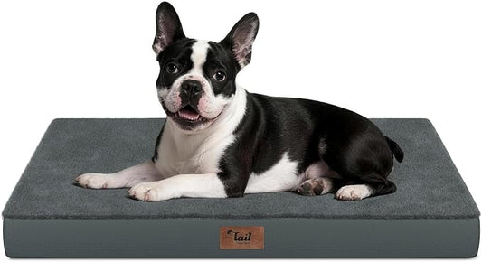 Plush Orthopedic Dog Bed for Medium Dogs & Puppies, Waterproof Dog Beds 29x18 by TailStories