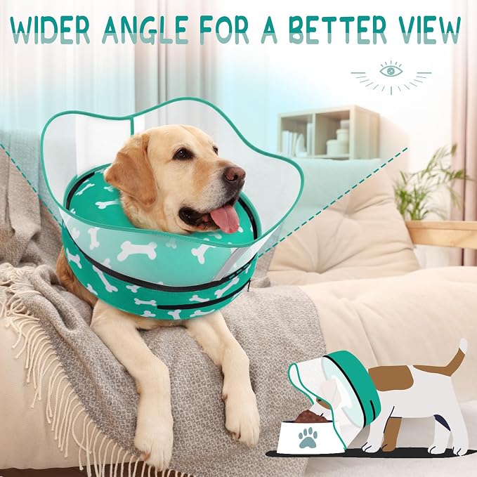 Supet Raised Inflatable Dog Cone Collar to Stop Licking, Soft Dog Cone - Image 5