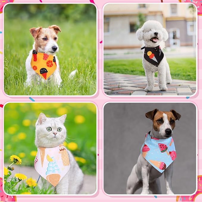 100 Pcs Dog Bandanas Bulk Hawaiian Dog Bandanas Summer 3 Sizes Washable - Image 5