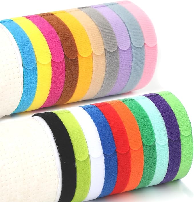 FEBSNOW 20Pcs Puppy Whelping Collars 9 inch Newborn Pet Collars Double-Sided - Image 3