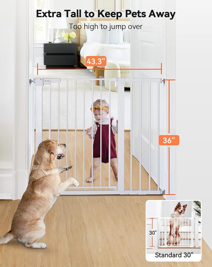 COMOMY 36" Extra Tall Baby Gate - Image 2