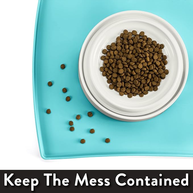 CatGuru Cat Food Mat, Small & Large Pet Feeding Mat, 100% Waterproof Cat - Image 5