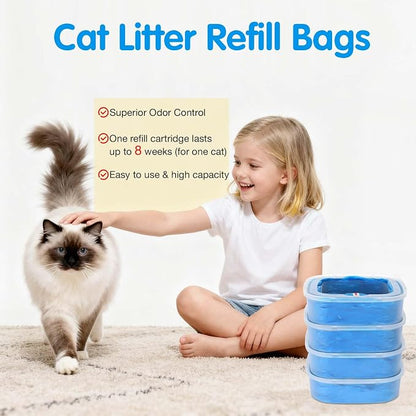 Cat Litter Refills Bags 4 Pack Enhanced Odor Control Litter Refills Compatible - Image 3