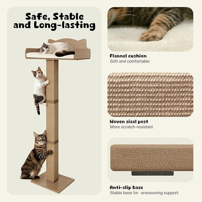 Cat Window Perch with Thick Sisal Scratching Post, Cats Hammock - Image 4