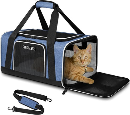 Petskd Pet Carrier 17x13x9.5 Southwest Airline Approved, Pet Travel Carrier Bag by Petskd