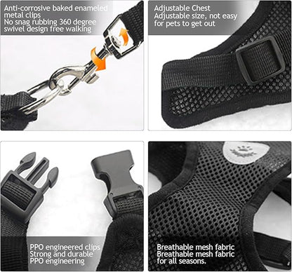 shudyear Summer cat Chest Harness and Leash, Anti-Escape Adjustable Soft mesh - Image 5