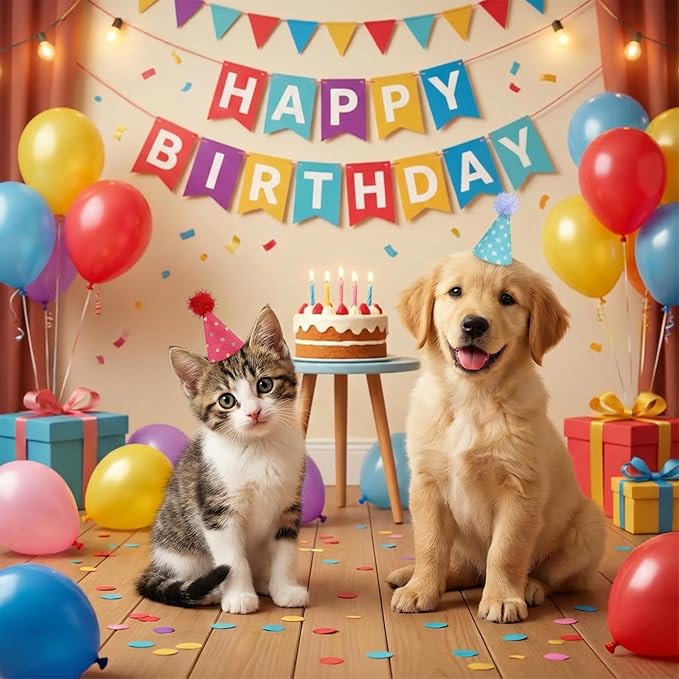 10 PCS Dog Birthday Hat, Mini Party Dog Hats - Image 4