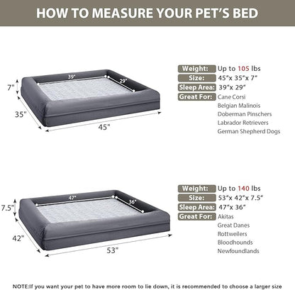 WNPETHOME XXL Extra Large Dog Bed, Washable Dog Couch - Image 3