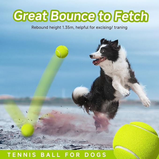 HETOO Tennis Balls for Dogs: 6 Pack 2.5 Inch Dog Balls- Dog Tennis Ball- - Image 2