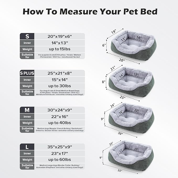 INVENHO Dog Bed Medium Size, Orthopedic Warming Soft Calming Sleeping Durable - Image 5