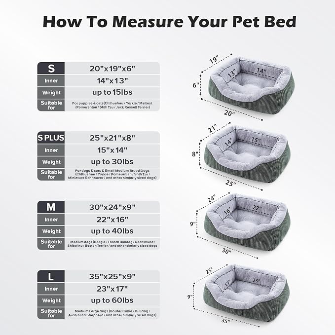 INVENHO Small Dog Bed Orthopedic Warming Soft Calming Sleeping Durable - Image 5