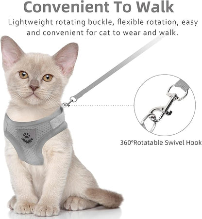 Gray X-Small Adjustable Breathable Reflective Harness - Image 3