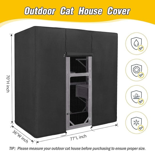 Kingling Outdoor Cat House Cover Weatherproof, Thermal Covers - Image 2