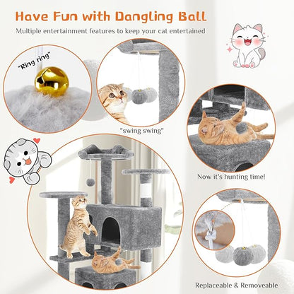 Sweetcrispy 54 Inch Cat Tree Tower, Indoor Cat Condo - Image 2