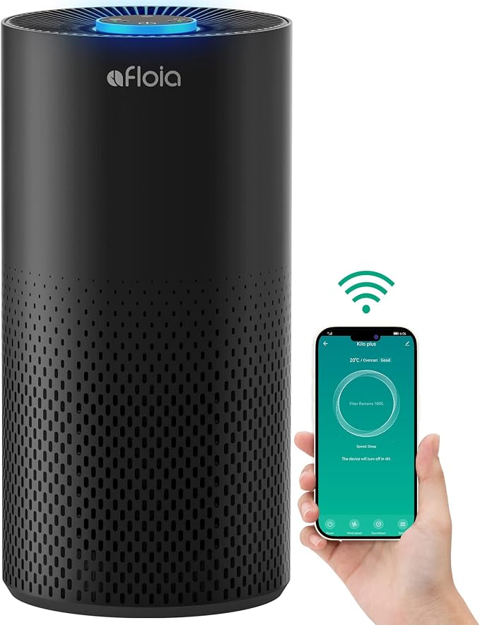 Afloia Air Purifiers for Bedroom Home Large Room, 2.4GHz Wi-Fi Smart 3 in 1 by Afloia