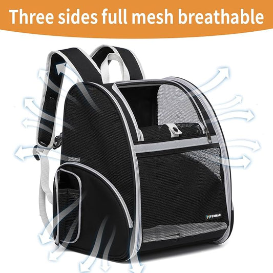 Cat Backpack Carrier for Small Dogs and Medium cat Puppy Kitten Bunny Pet - Image 2