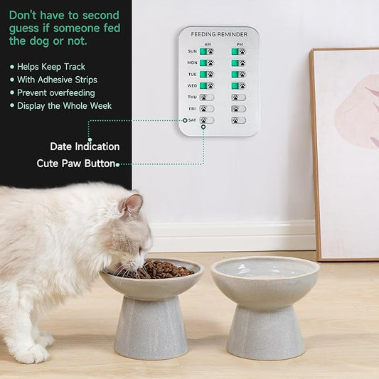 Dog Feeding Reminder, Magnetic OR Double Sided Adhesive Application, AM/PM - Image 2