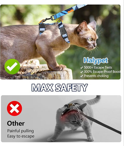 Halypet Cat Harness and Leash Set, Escape Proof Cat Harness, Safe Kitten Harness - Image 4