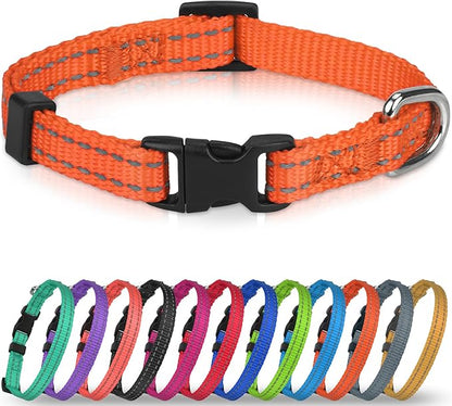 Joytale Small Dog Collar, Reflective and Adjustable Nylon Collar by Joytale