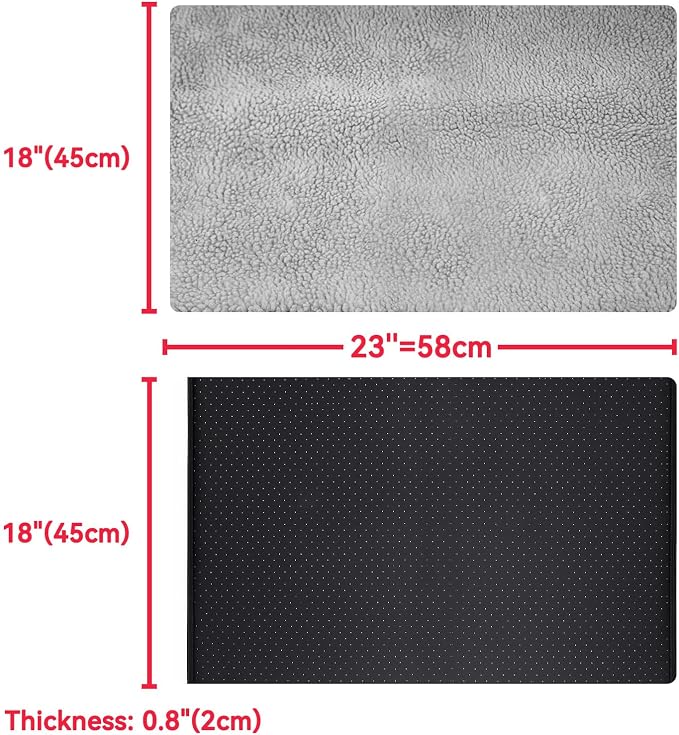 Enjoying Self Warming Cat Mat Bed, 18 x 23 inch Rectangle Plush Kitten Bed - Image 4