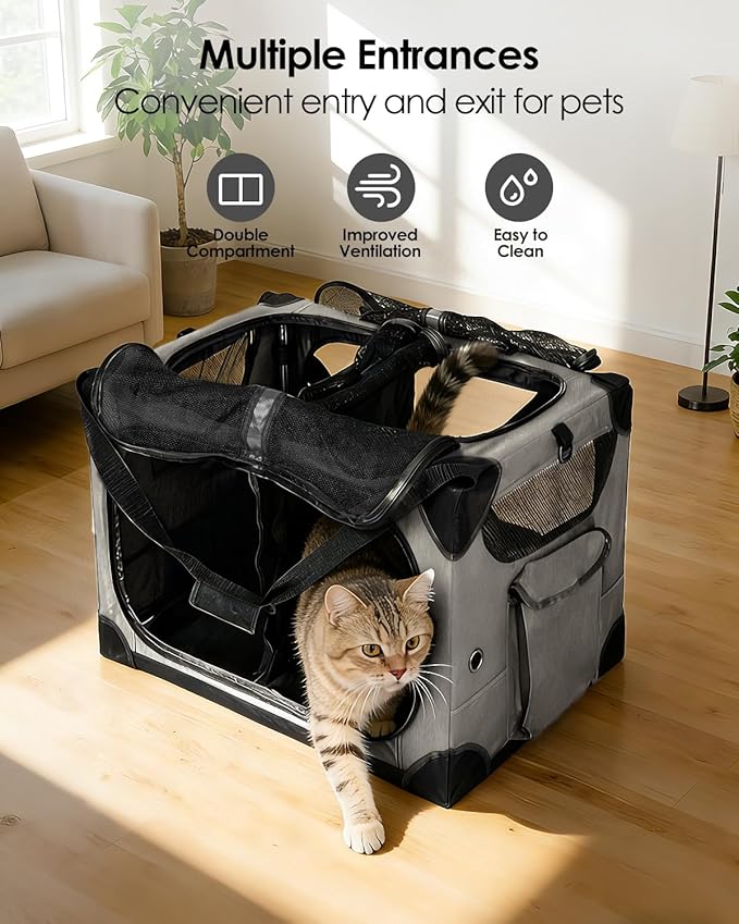 Extra Large Cat Carrier for 2 Cats, XL - Image 5