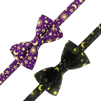 2 Pack Cotton Cat Collar with Bow Tie and Bell - Image 5