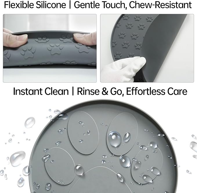 Silicone Dog Food Mat, Silicone Pet Food Mat Cat, Rubber - Image 5