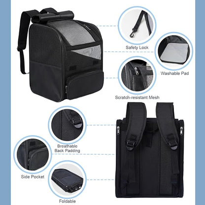 Pesen Cat Backpack Carrier, Breathable & Foldable Pet Carriers - Image 2